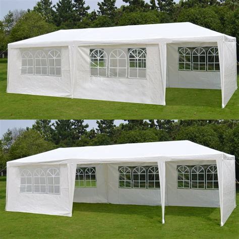 10x30 white party tent gazebo canopy with sidewalls instructions